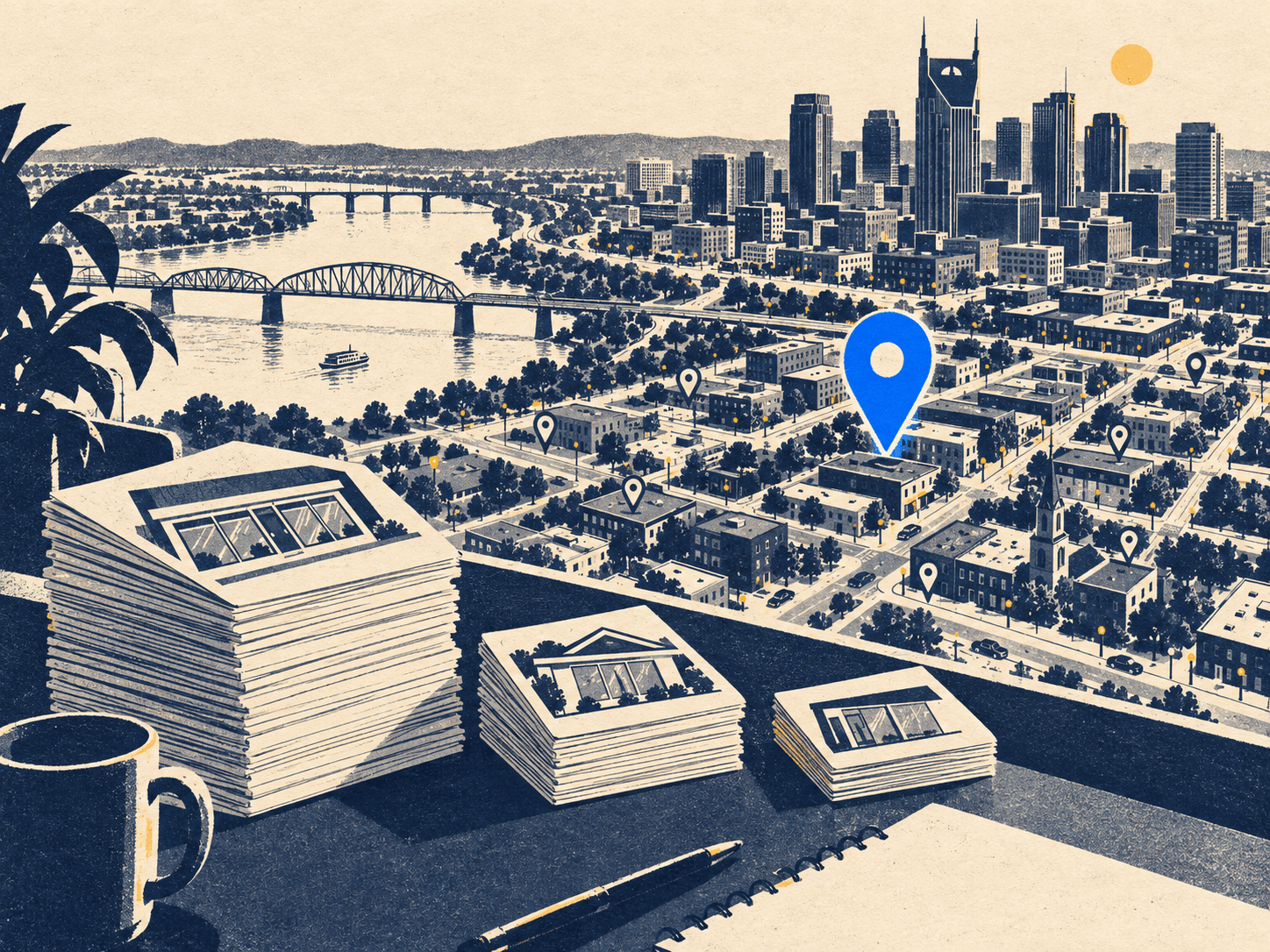 Nashville glass replacement: 169 listings, a 4.58 average rating, and a review gap of 459 vs 43