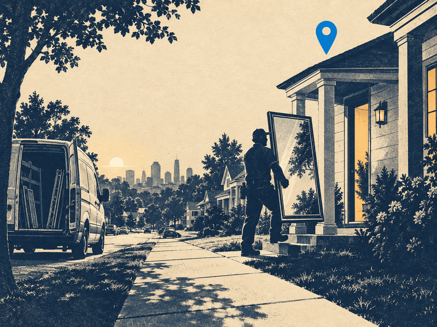 Mirror installation in Nashville, TN: map visibility, review counts and what local glass shops publish about mirror work