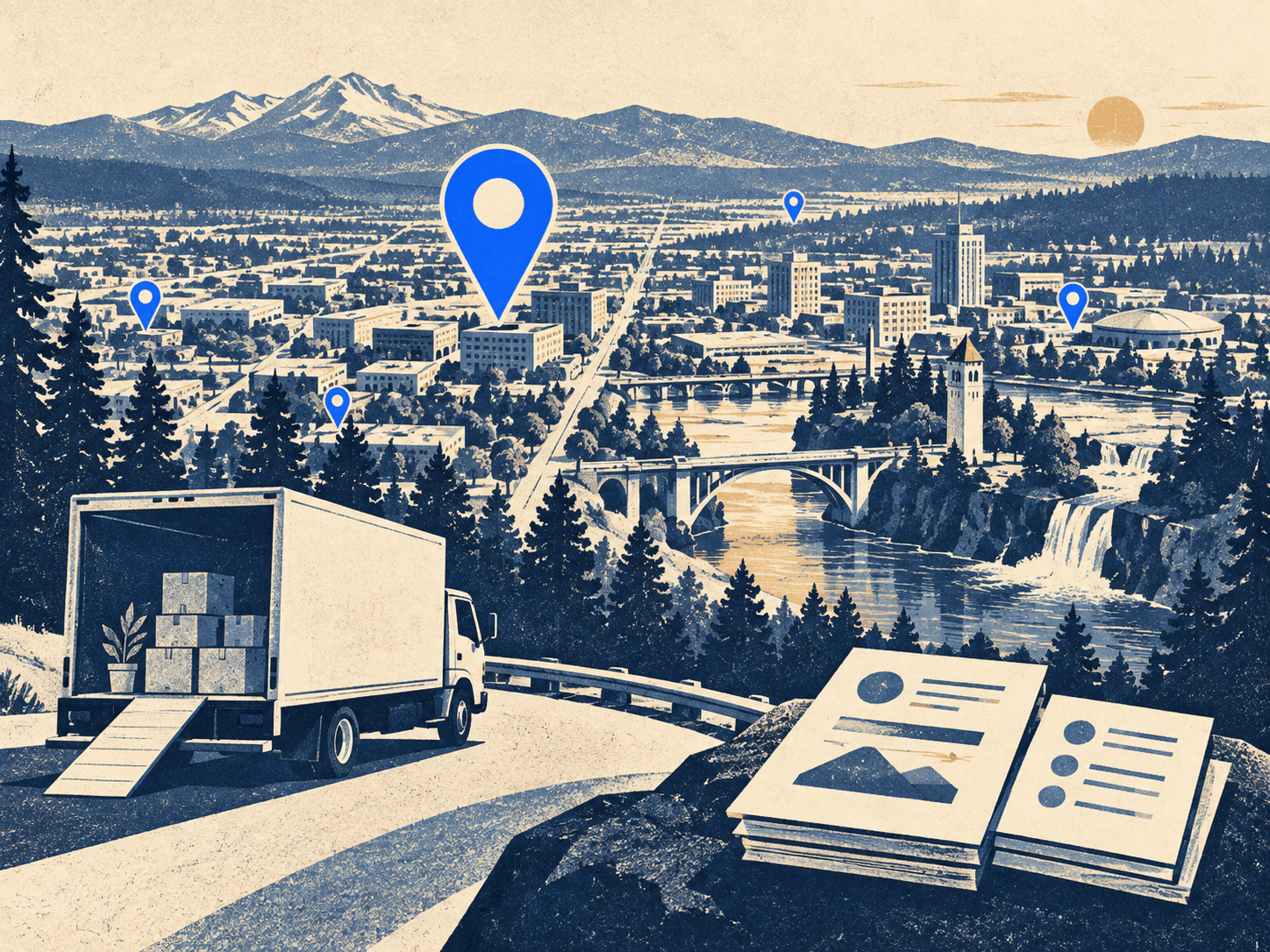 Spokane local moving (2 movers & truck): map visibility, ratings and price disclosure across 19 measured businesses