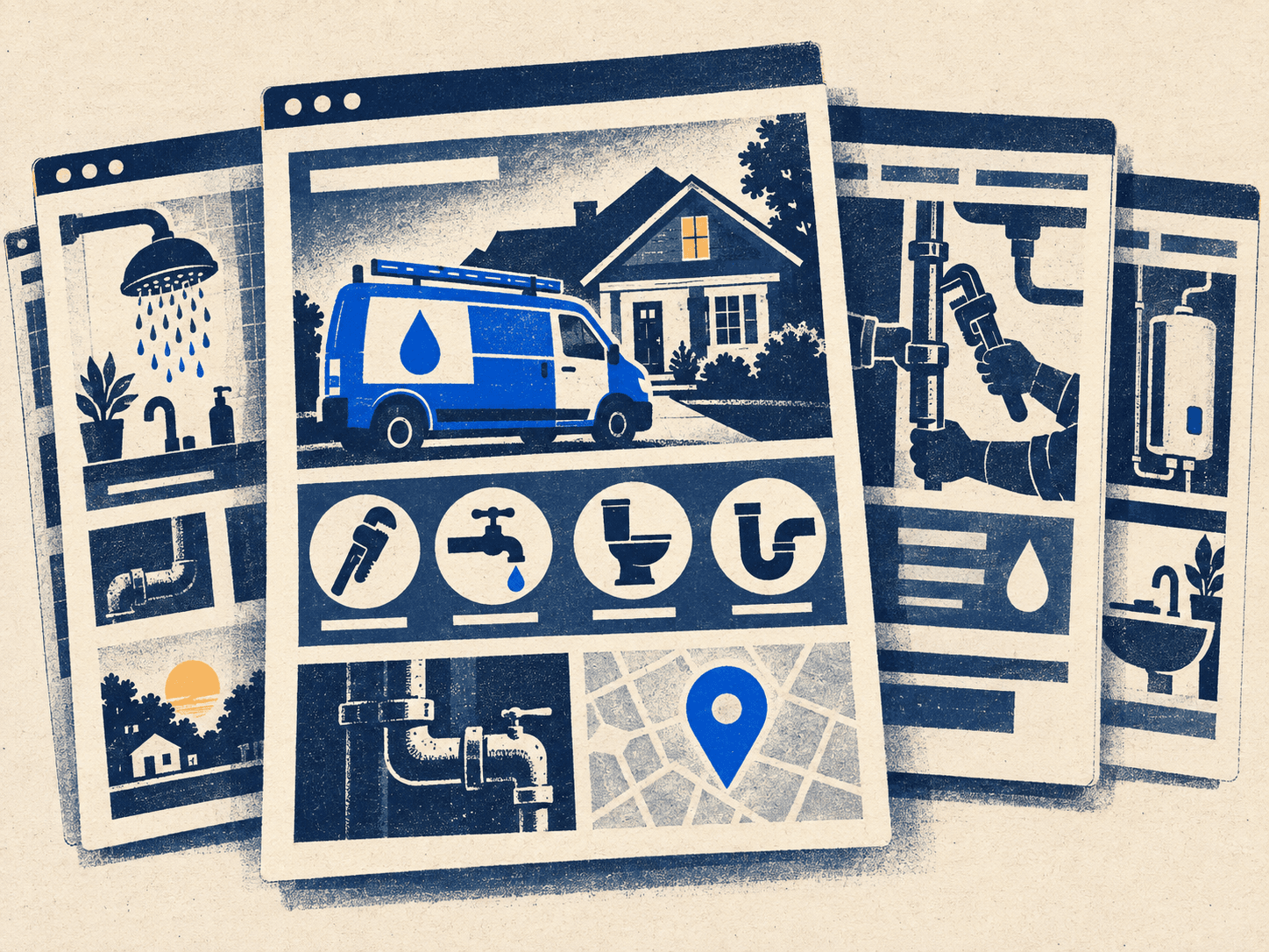 Website templates and themes for plumbing businesses