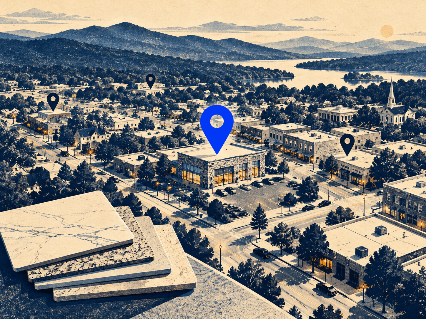 Clarifying countertop, granite-supply, and kitchen-remodeling market position in North Georgia