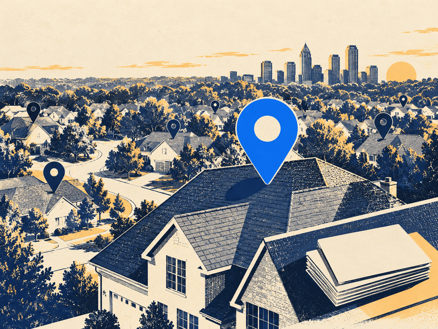 Positioning roof repair and replacement services in North Atlanta suburbs