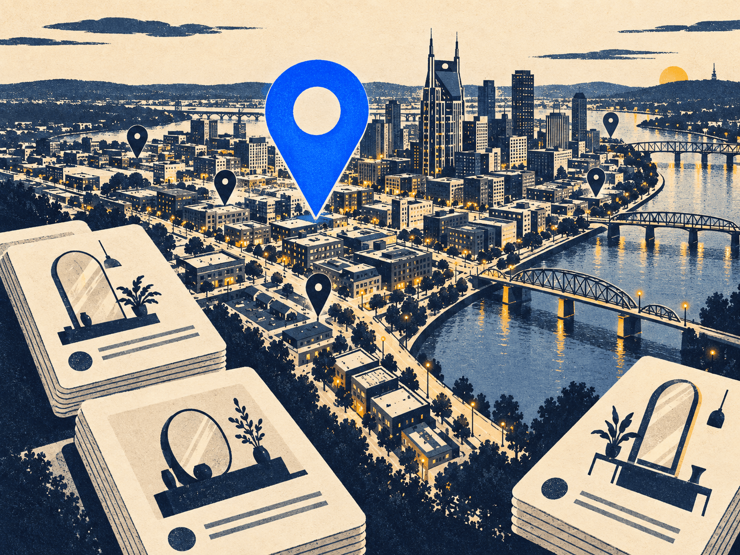 How customers find mirror businesses in Nashville