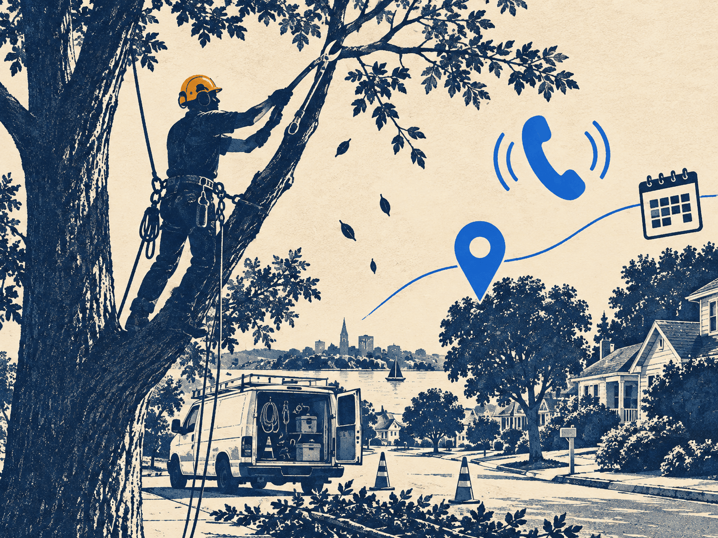 Tree Service Marketing Playbook: Free Lead Sources, Ad Benchmarks, and Cost per Booked Job
